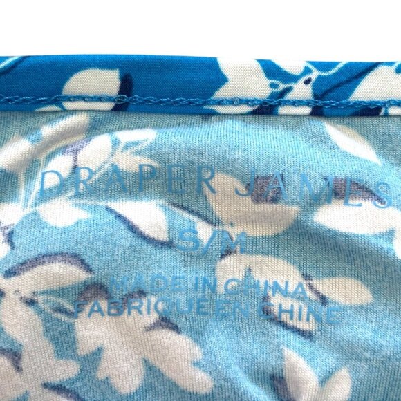 DRAPER JAMES Sleeveless Floral Print Shift Dress Ruffle Hem NWOT Size S / M - Picture 5 of 6